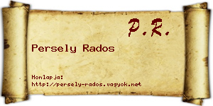 Persely Rados névjegykártya